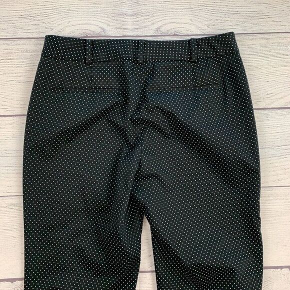 Talbots Capri Cropped Pants sz 6 Black White Polka Dots Inseam 25" - Picture 7 of 9